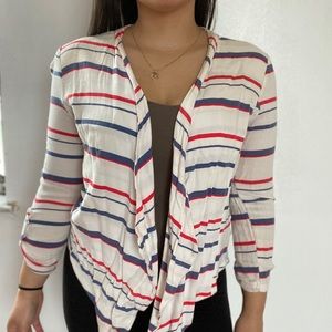 Striped White Cardigan